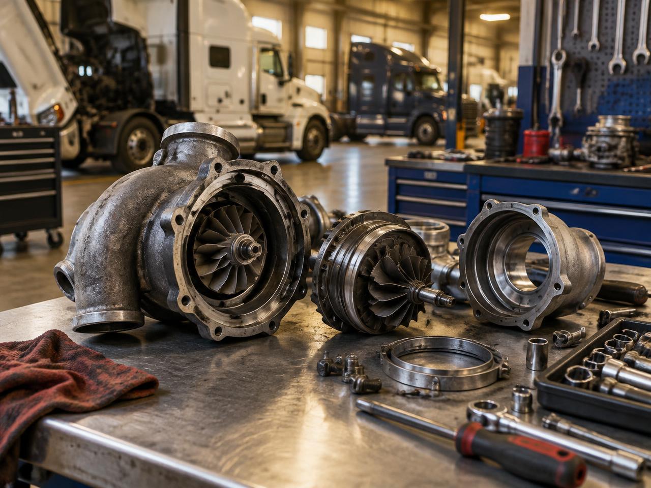 Equipe Eng-Turbo realizando manutenção de turbina